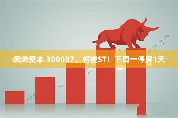 天戈资本 300087，将被ST！下周一停牌1天